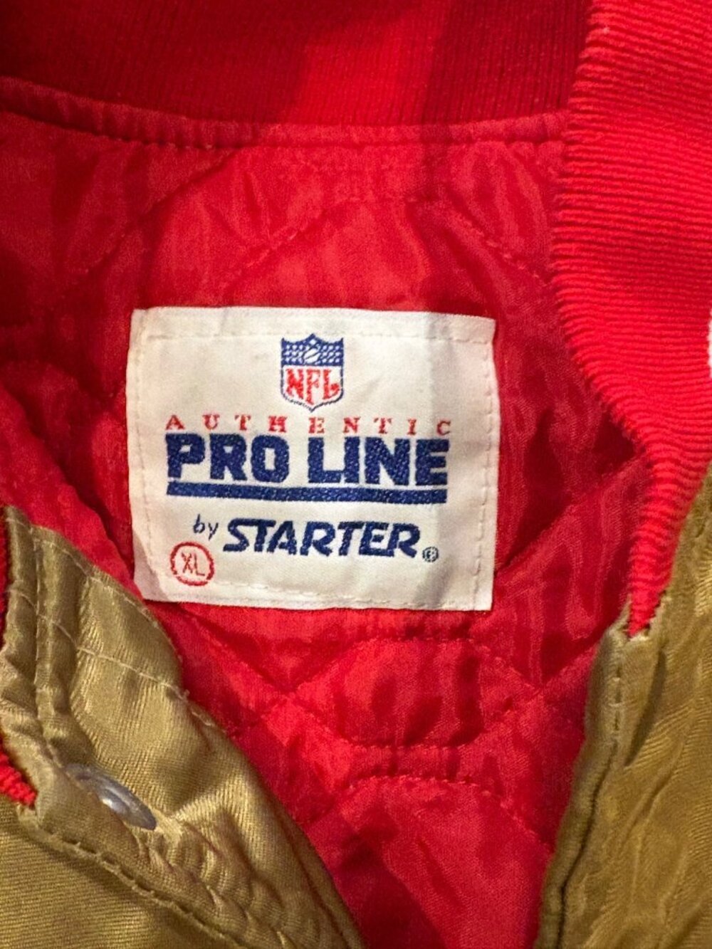 Vintage Starter San Francisco 49ers Authentic NFL Pro Line Satin Jacket Men's XL - Picture 7 of 8
